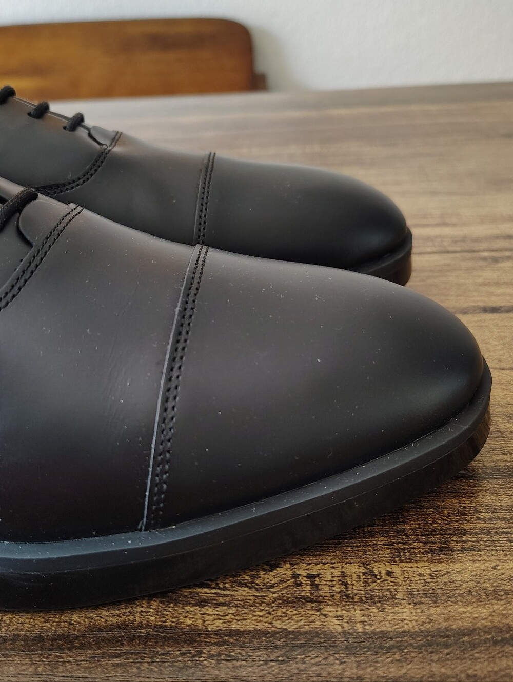 Wolf & Shepherd Oxford Closer Men’s 9.5 Black Leather Made in Portugal 9.5 - Picture 6 of 8
